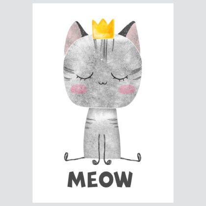 Poster for children's room | Meow