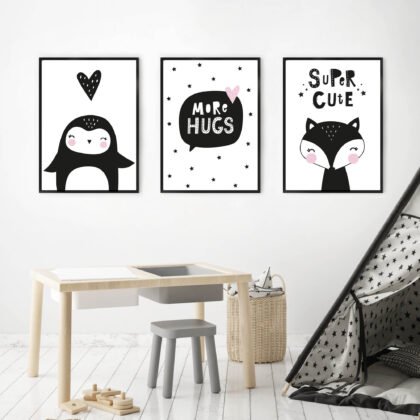 Kids Wall Poster Set | More Hugs