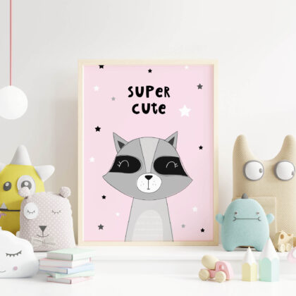 Poster for children's room | Raccoon