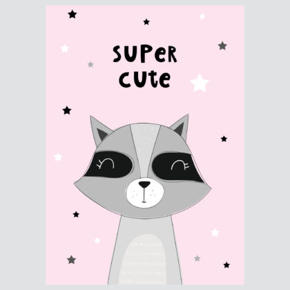 Poster for children's room | Raccoon