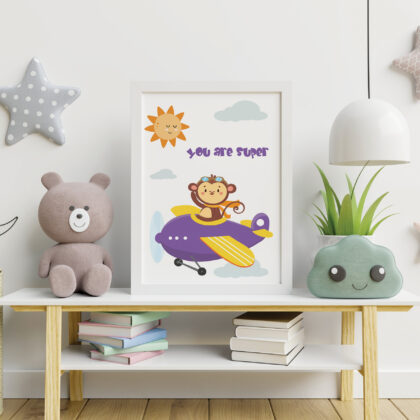 Poster for children's room | Super Monkey