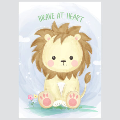 Poster for children's room | Brave At Heart
