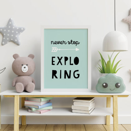 Poster for children's room | Never Stop Exploring