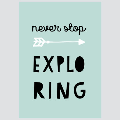 Poster for children's room | Never Stop Exploring