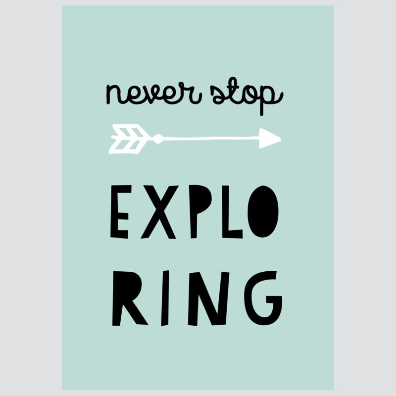 Poster for children's room | Never Stop Exploring - Image 2