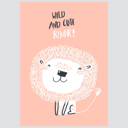 Poster for children's room | Wild and Cute