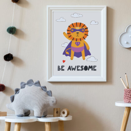 Poster for children's room | Be Awesome