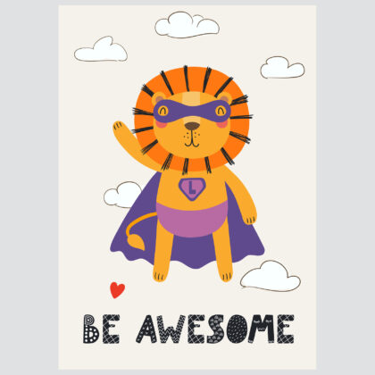 Poster for children's room | Be Awesome