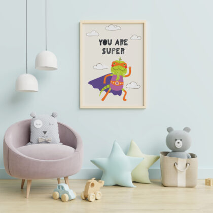 Poster for children's room | Super Iguana