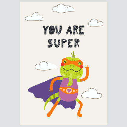 Poster for children's room | Super Iguana