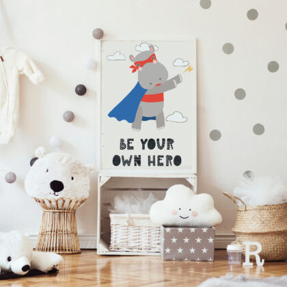 Poster for children's room | Be Your Own Hero