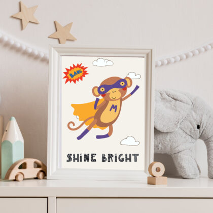 Poster for children's room | Shine Bright