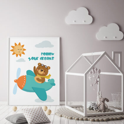 Poster for children's room | Follow Your Dreams