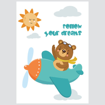 Poster for children's room | Follow Your Dreams