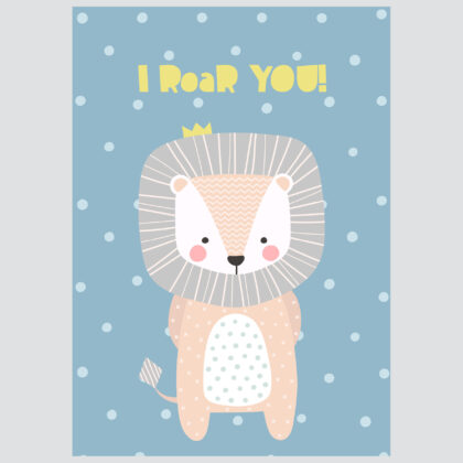 Poster for children's room | I Roar You
