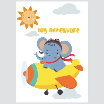 Poster for children's room | Elephant's Big Adventure