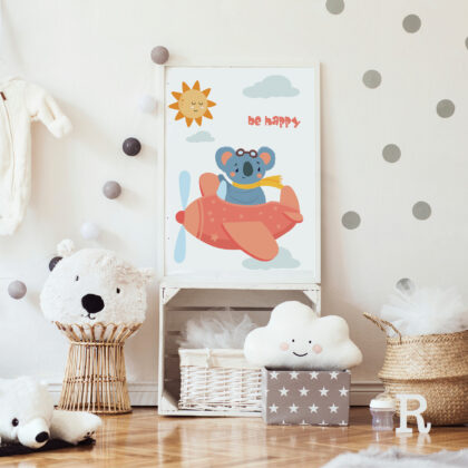 Poster for children's room | Be Happy