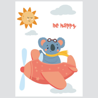 Poster for children's room | Be Happy
