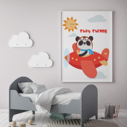 Poster for children's room | Stay Strong Panda