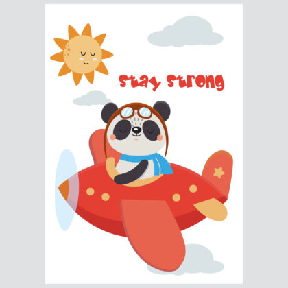 Poster for children's room | Stay Strong Panda