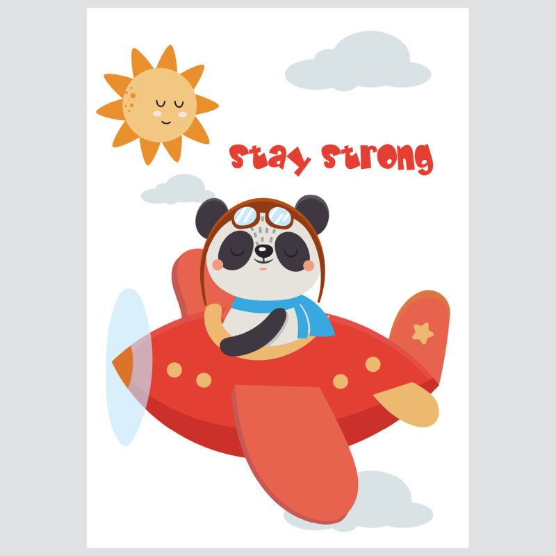 Poster for children's room | Stay Strong Panda - Image 2