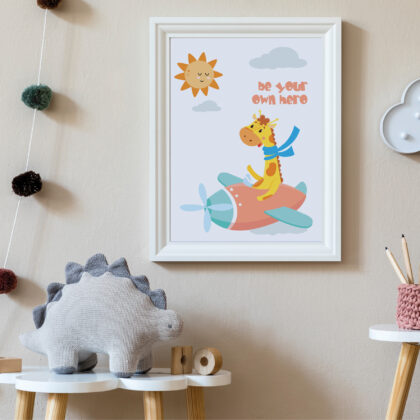 Poster for children's room | Hero Giraffe