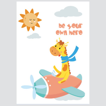 Poster for children's room | Hero Giraffe