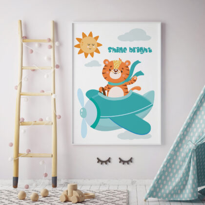 Poster for children's room | Shining Tiger