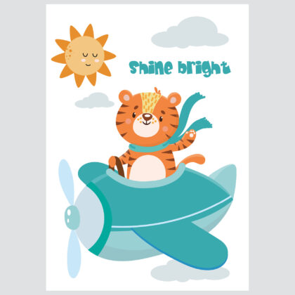 Poster for children's room | Shining Tiger