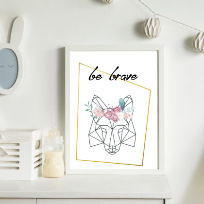 Poster for children's room | Be brave