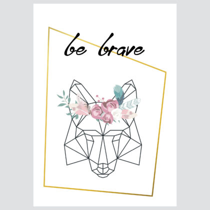 Poster for children's room | Be brave