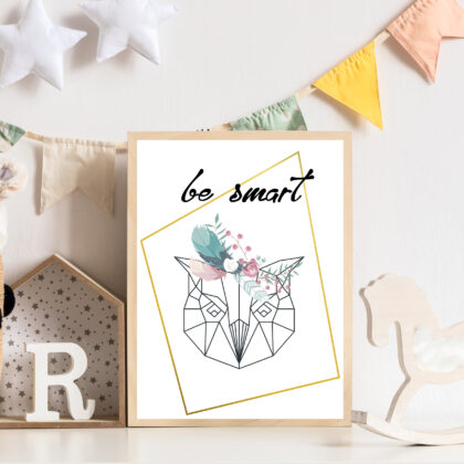 Poster for children's room | Be Smart