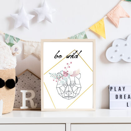 Poster for children's room | Be Wild