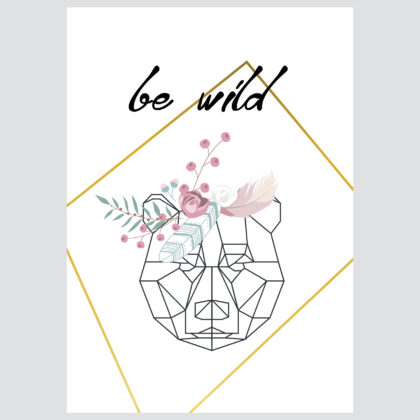 Poster for children's room | Be Wild
