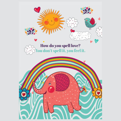 Poster for children's room | How do you spell love?