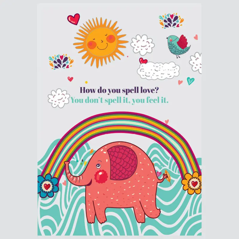 Poster for children's room | How do you spell love? - Image 2