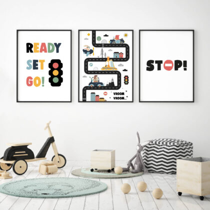 Kids Wall Poster Set | STOP