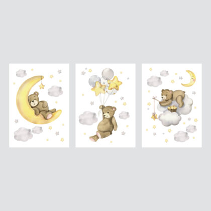 Nursery Poster Set | Teddy’s Adventures | HIAWorkshop®