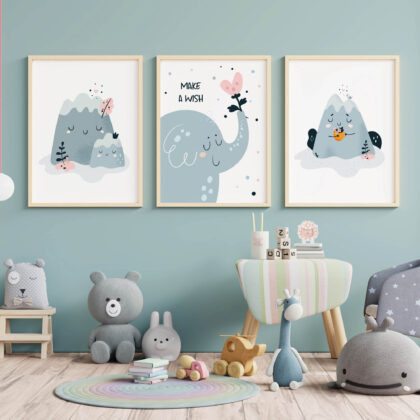 Nursery Wall Art Set | Wish Mountain