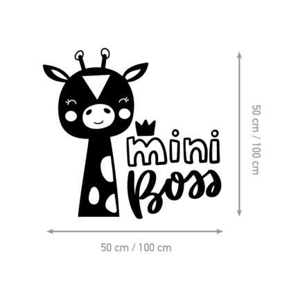 Kids Room Wall Decals – Mini Boss Giraffe