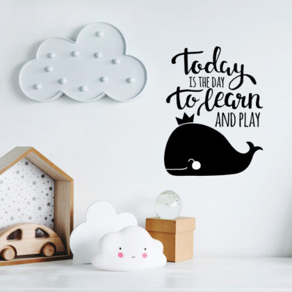 Children’s Wall Stickers – Today Is the Day Whale
