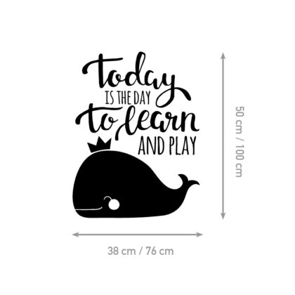 Children’s Wall Stickers – Today Is the Day Whale