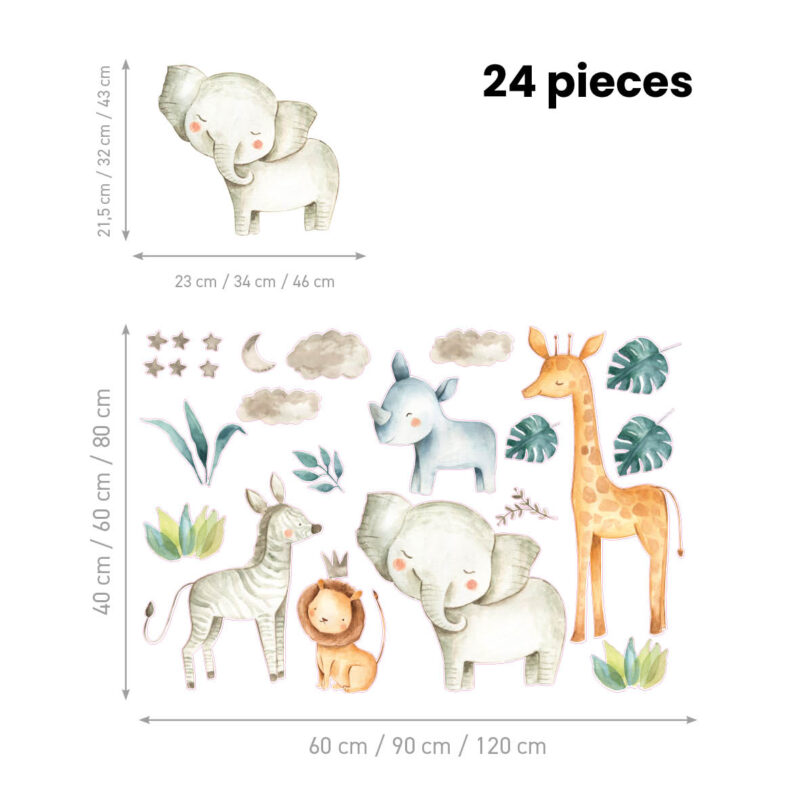 Kids Room Wall Decals – Baby Jungle - Image 2