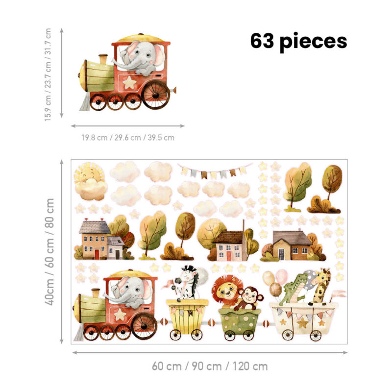 Kids Wall Stickers – Carnival Train | HIA Workshop® - Image 2