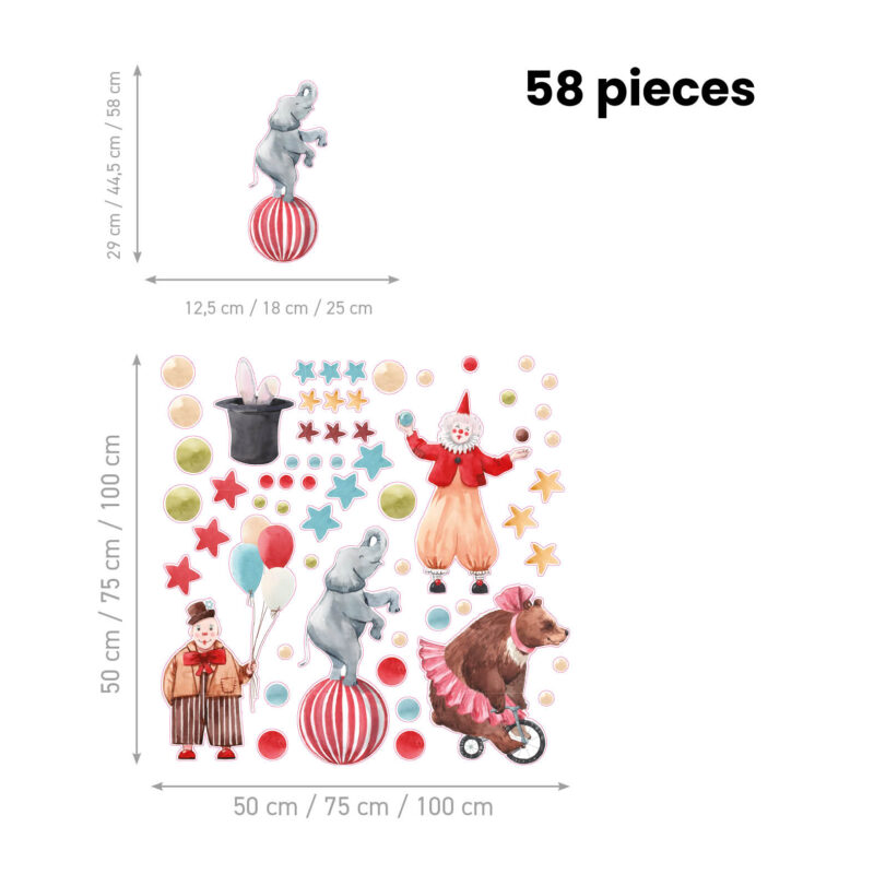 Wall Stickers for Kids Room – Circus Life - Image 2