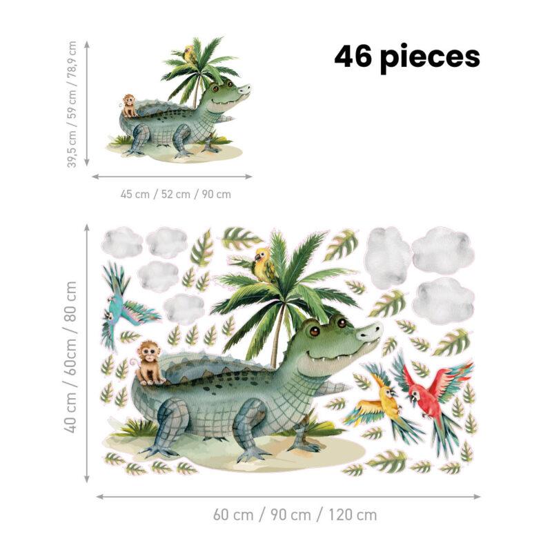Wall Stickers for Kids Room – Crocodile’s Safari Adventure | HIA Workshop® - Image 2