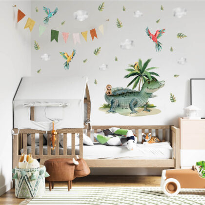Wall Stickers for Kids Room – Crocodile’s Safari Adventure | HIA Workshop®