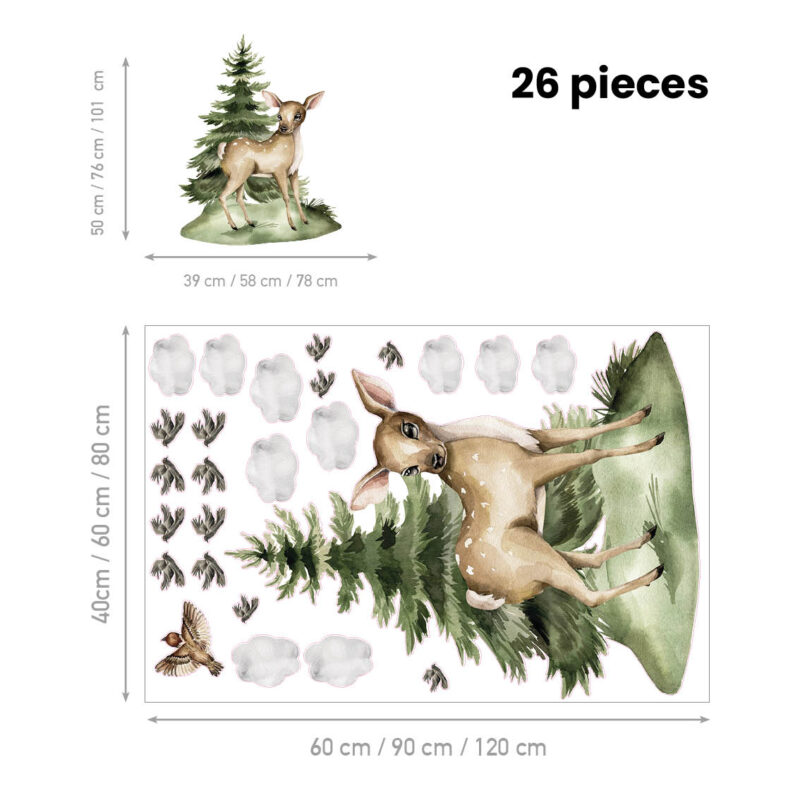 Kids Room Wall Decals – Deer’s Secret Life | HIA Workshop® - Image 2