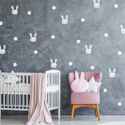 Children’s Wall Stickers – Dots & Bunnies