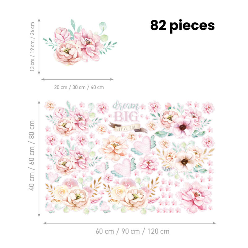 Children’s Wall Stickers – Dream Big Bouquets - Image 2
